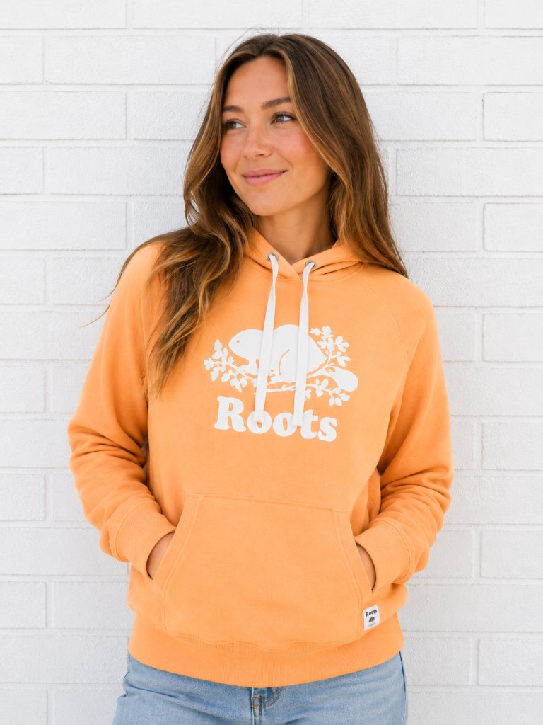 Roots Cooper Beaver Kanga Hoodie - Fresh Melon Peach - Size Xs